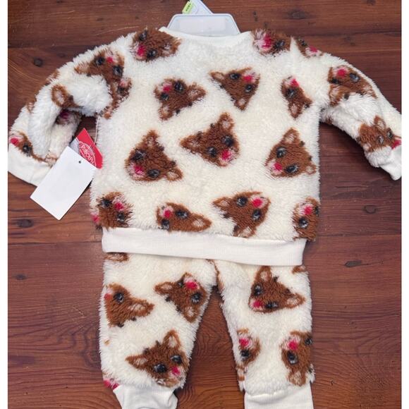 Rudolph the Red Nosed Reindeer Baby toddler 2-Piece Sweat Suit Size 3 Months NWT - Picture 5 of 5
